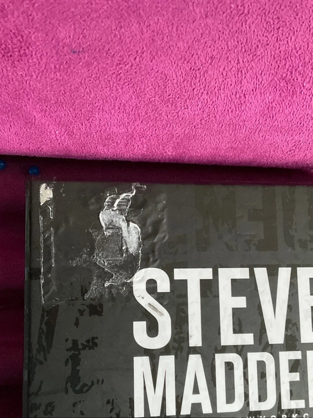 Steve Madden Black Genuine Leather Trifold Wallet with RFID